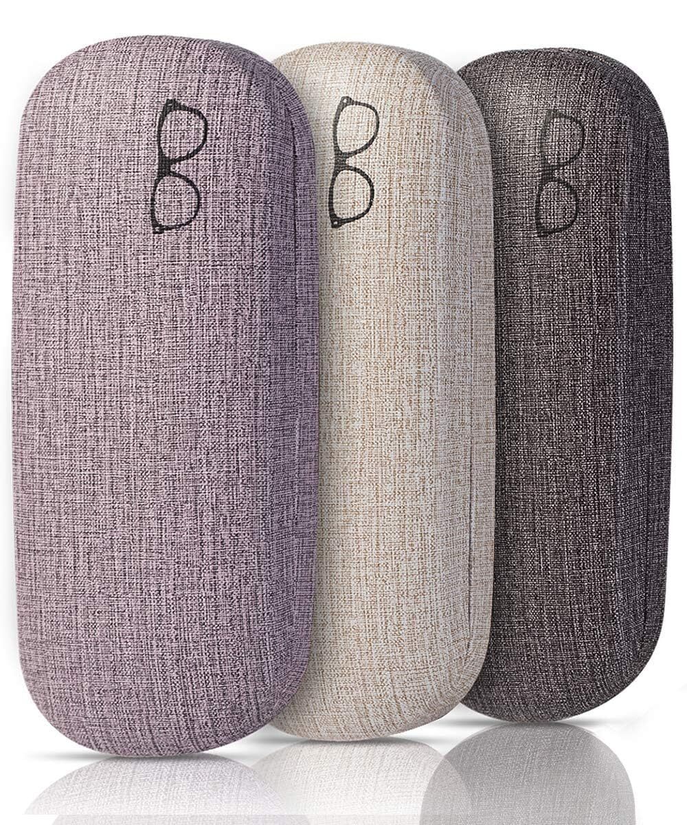 3176 3-Pack Hard Shell Eyeglasses Case Large Reading Glasses Hard Case